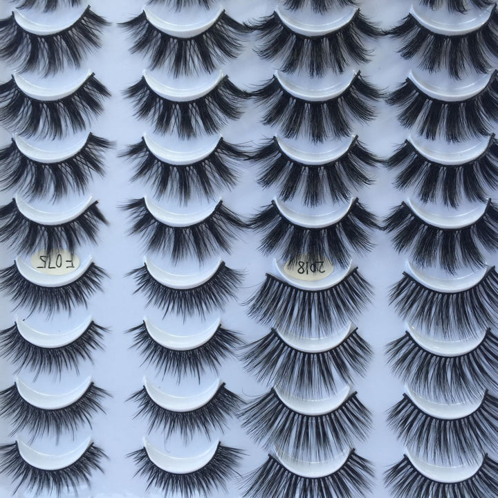 👁️✨ 20 Pairs False Eyelashes – 3D Multi-Layer Mixed Volume Lash Set