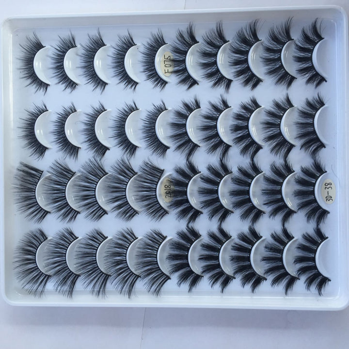 👁️✨ 20 Pairs False Eyelashes – 3D Multi-Layer Mixed Volume Lash Set