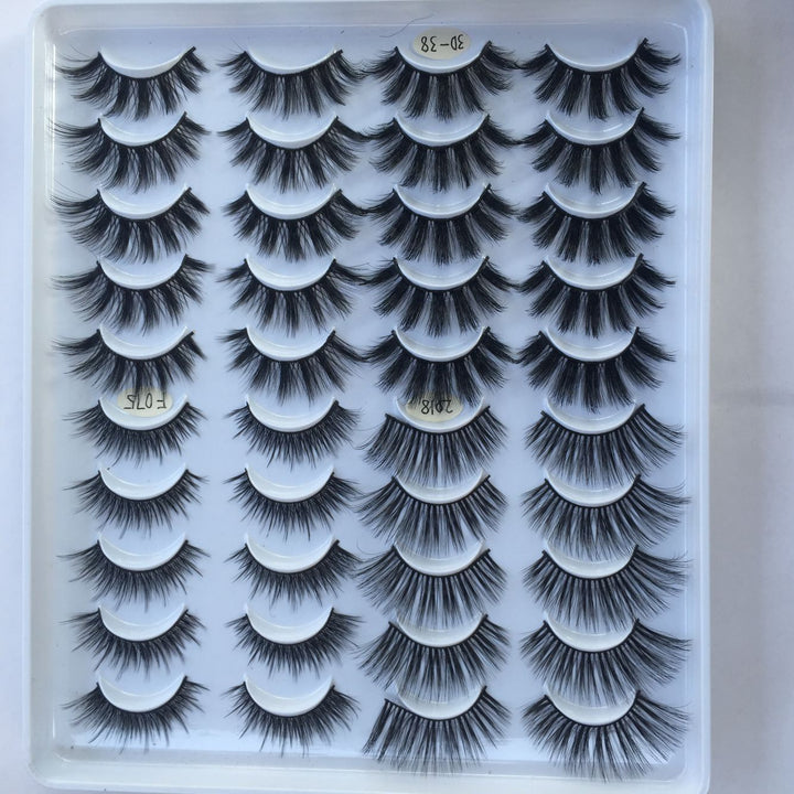 👁️✨ 20 Pairs False Eyelashes – 3D Multi-Layer Mixed Volume Lash Set