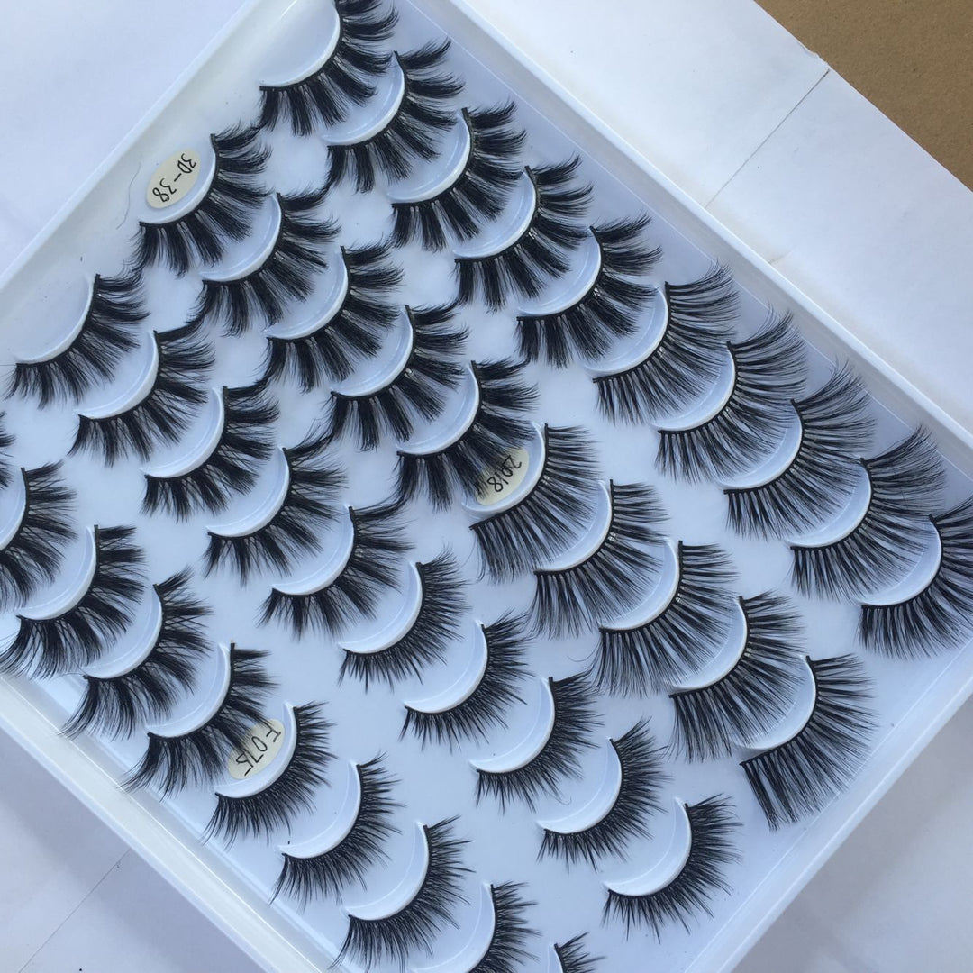 👁️✨ 20 Pairs False Eyelashes – 3D Multi-Layer Mixed Volume Lash Set