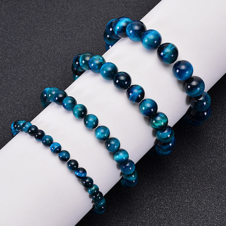 Premium Sky Blue Tiger Eye Bracelet – Natural Stone Unisex Style