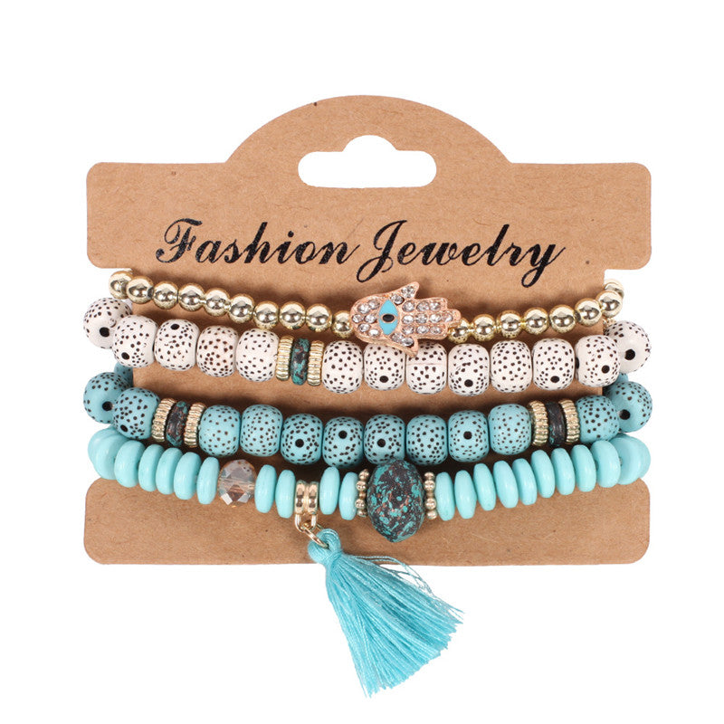 Tassel Culture Calm Bracelet Set – Vintage Pearl Style