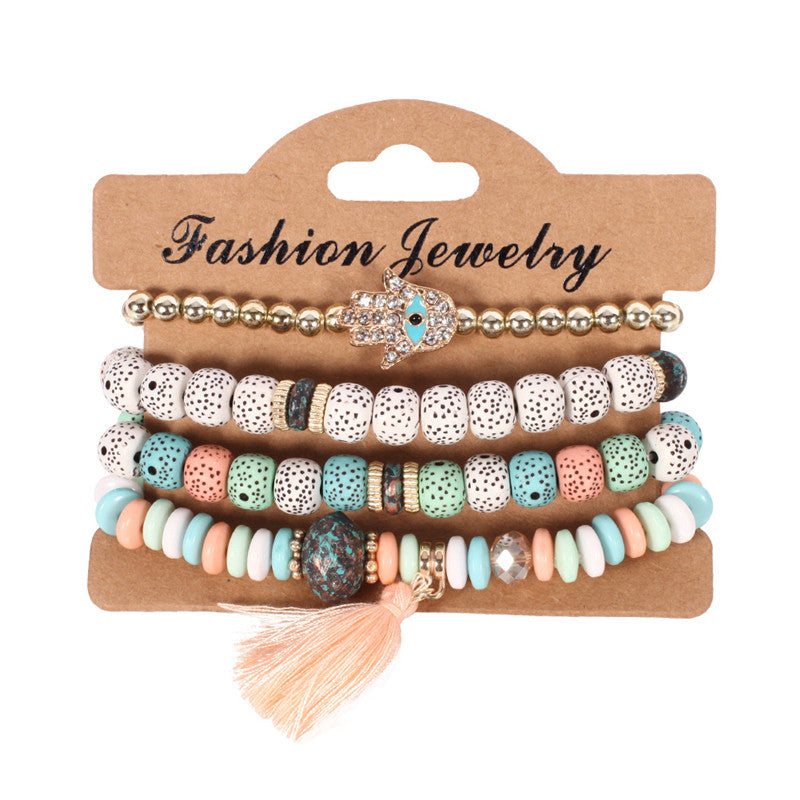 Tassel Culture Calm Bracelet Set – Vintage Pearl Style