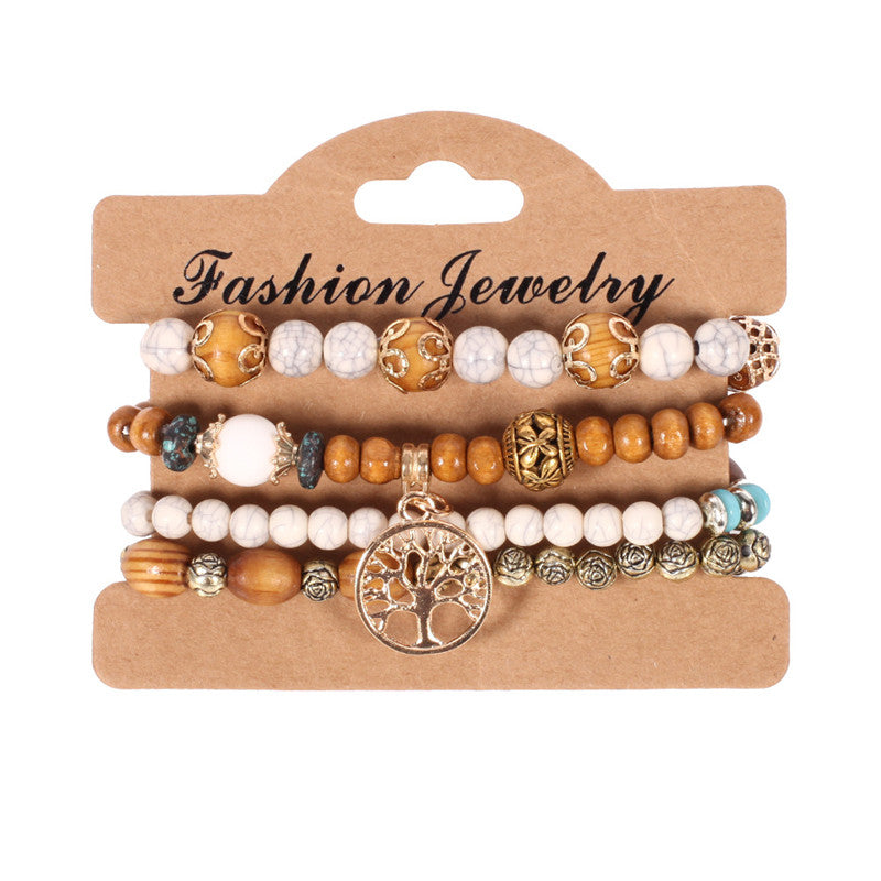 Tassel Culture Calm Bracelet Set – Vintage Pearl Style
