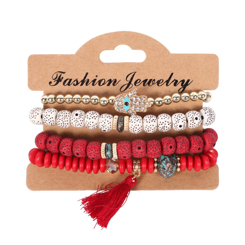 Tassel Culture Calm Bracelet Set – Vintage Pearl Style