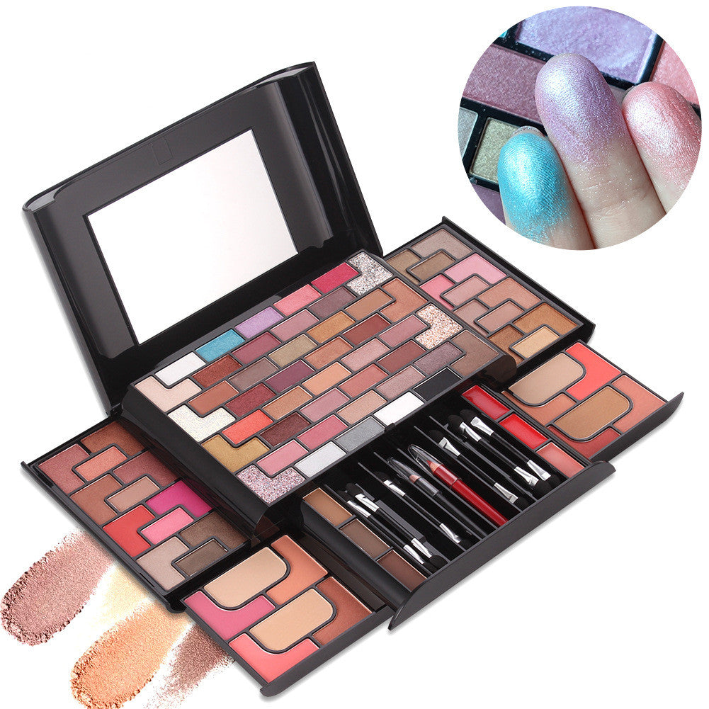 💄 68-Color Eyeshadow + Blush, Powder & Lipstick Makeup Set – Full Face All-in-One Palette ✨