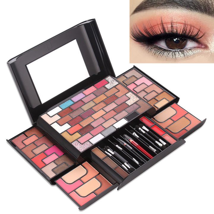💄 68-Color Eyeshadow + Blush, Powder & Lipstick Makeup Set – Full Face All-in-One Palette ✨