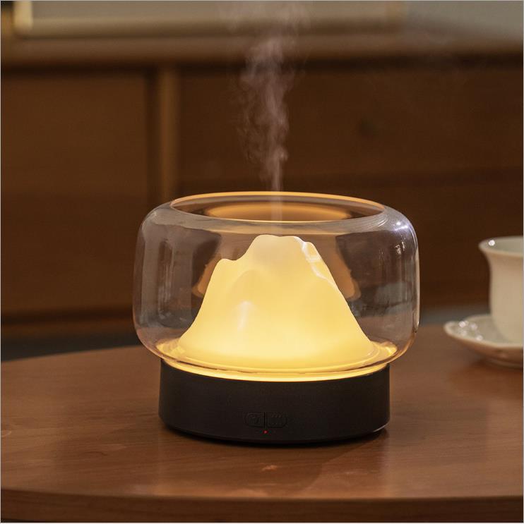 🏔️💧 Mountain View Aromatherapy Humidifier | Nano Mist Diffuser 🌿✨