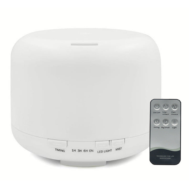 🌿💧 500ML Wood Grain Ultrasonic Humidifier | Colorful Aroma Diffuser 🌈✨