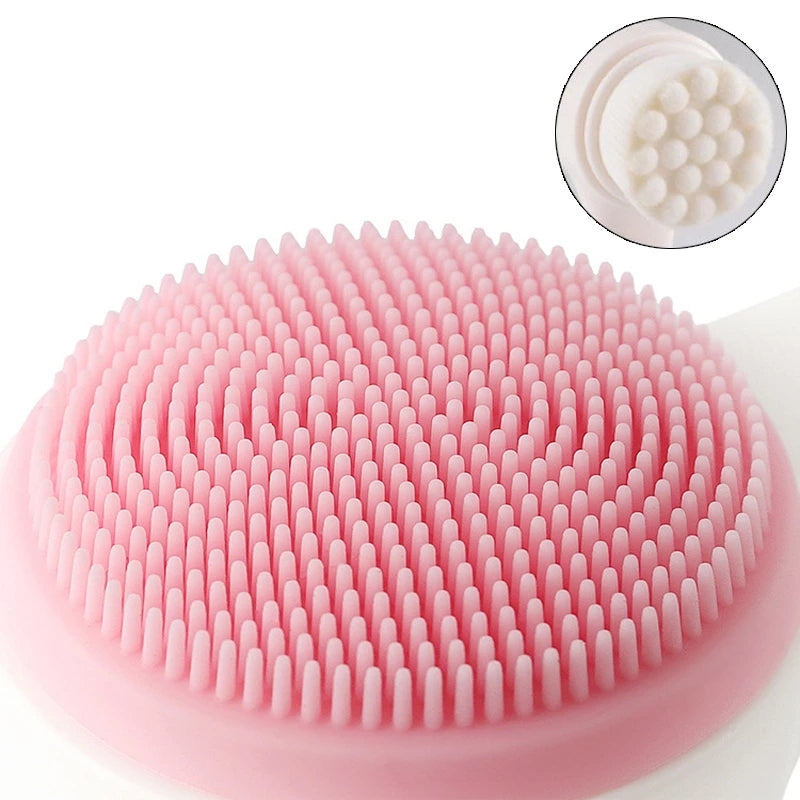 🧼💗 Double-Sided Silicone Skin Care Tool | Manual Facial Cleansing & Massage Brush