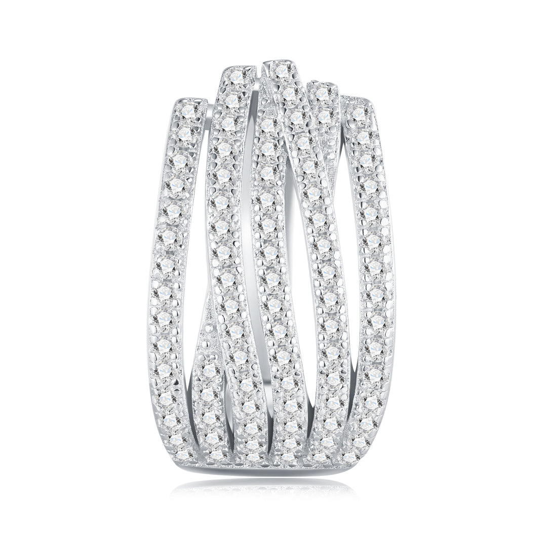 Luxury Moissanite Earring Set – Platinum-Plated S925 Silver Minimalist Jewelry