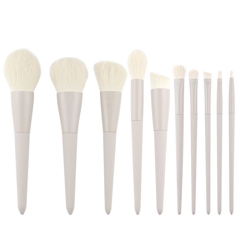 ✨ Portable Matte Gray Professional Makeup Brush Set — 10-Piece Artist Kit 💄