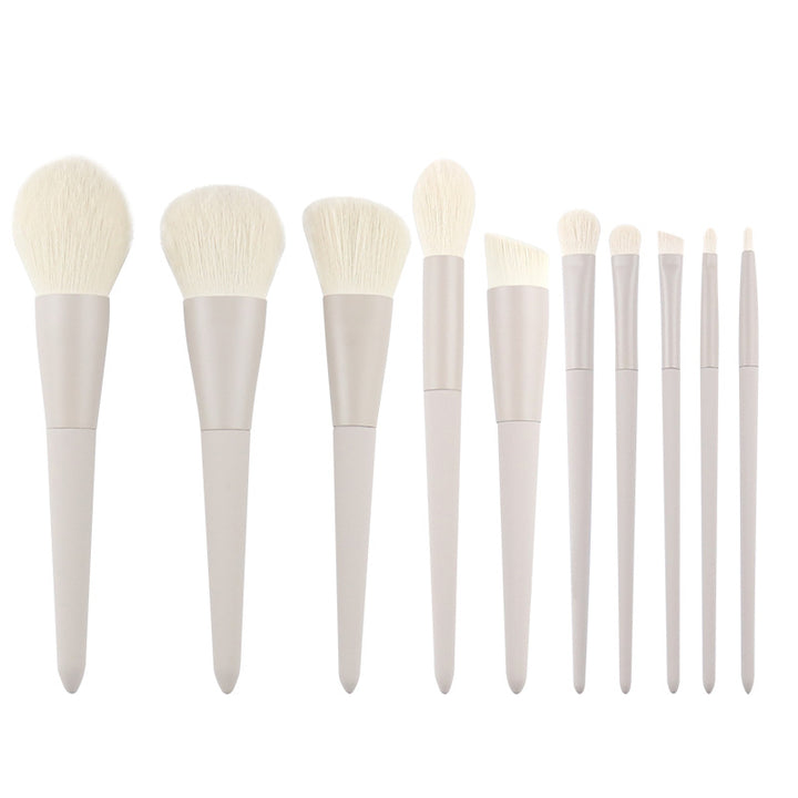 ✨ Portable Matte Gray Professional Makeup Brush Set — 10-Piece Artist Kit 💄