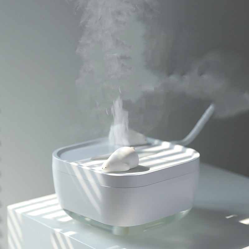 🐻💧 Cute Polar Bear Humidifier | 700ML USB Ultrasonic Mist Maker with Touch Control