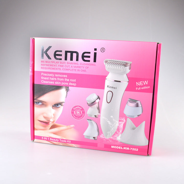🧼💖 Kemei Professional Electric Facial Cleansing Brush Set | Beauty & Skincare Device