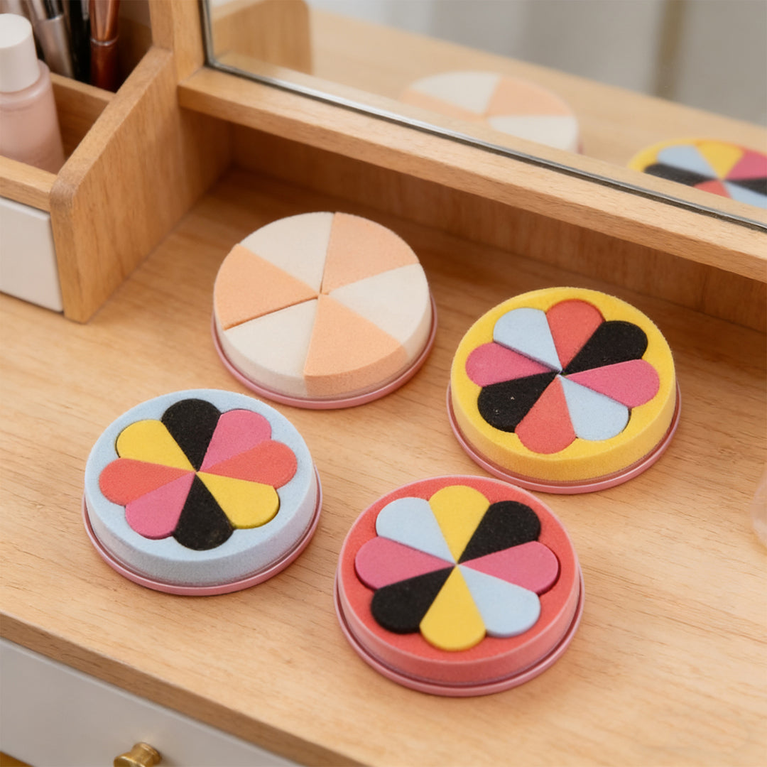 💄✨ Powder Puff Set | Soft Makeup Applicator Sponges (6PCS)