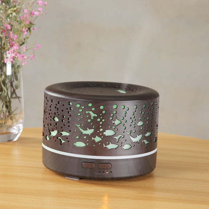 🌿🪵 Wood Grain Aromatherapy Humidifier | Classic Ultrasonic Essential Oil Diffuser