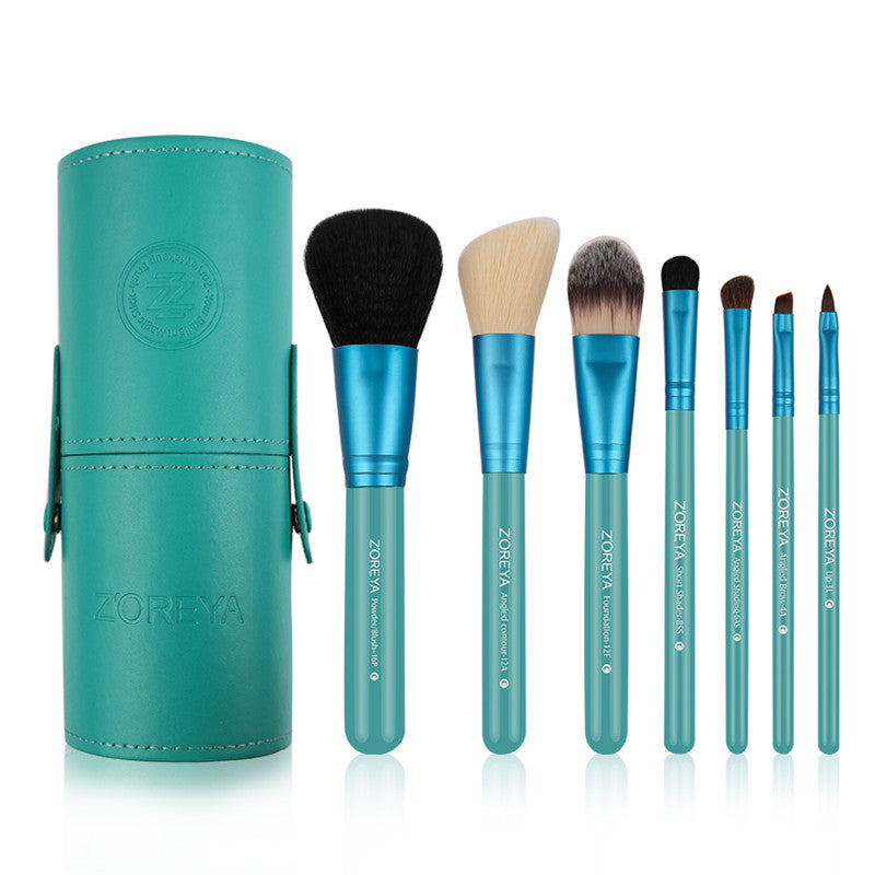✨ 7-Piece Makeup Brush Set — Wooden Handle Beauty Tools 💄🌿