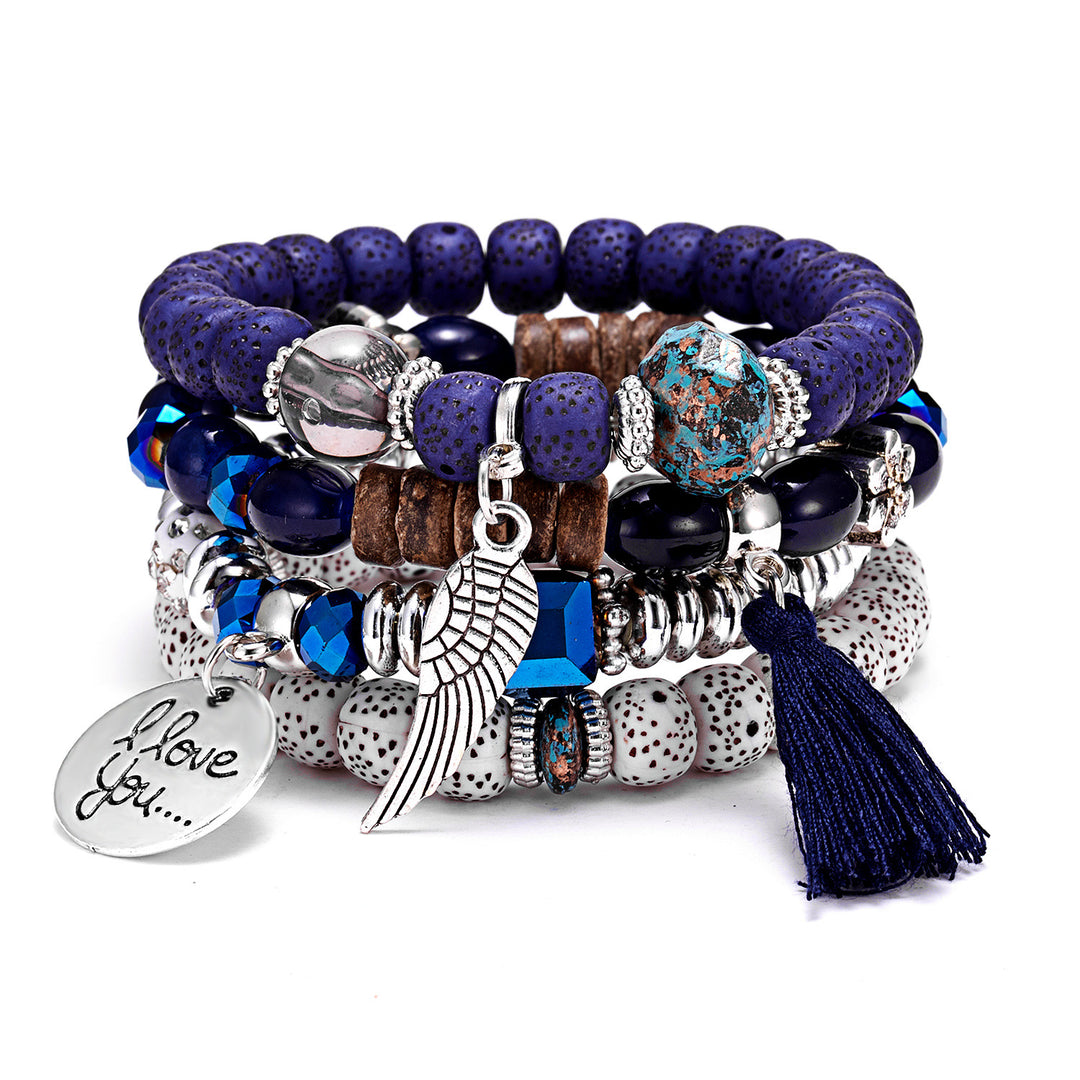 Ethnic Style Tassel Bracelet – Mixed Material Design