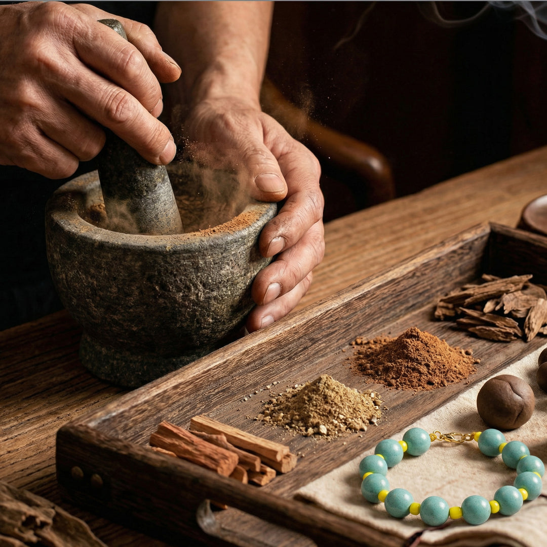 Chinese Herbal Bead Bracelet – Lightweight Traditional Wellness Jewelry