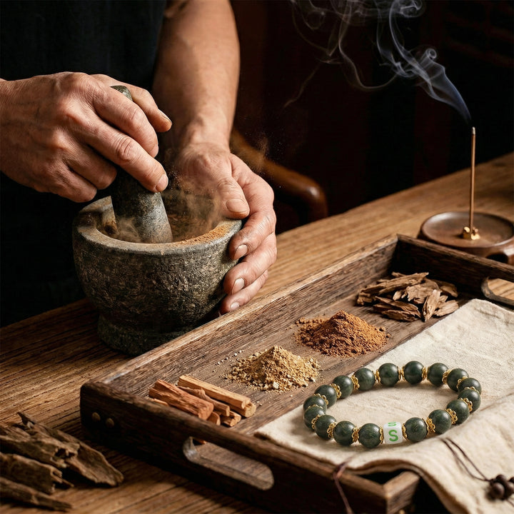 Chinese Herbal Bead Bracelet – Lightweight Traditional Wellness Jewelry