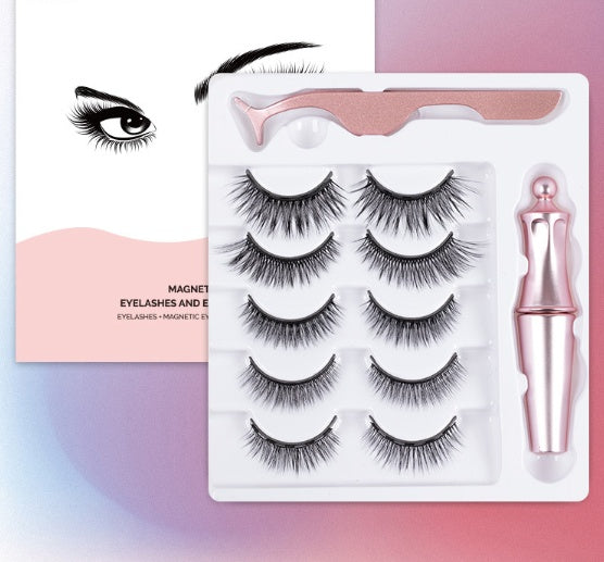 🧲👁️ Magnetic False Eyelashes Set – Reusable Natural Lash Extensions with Magnetic Eyeliner