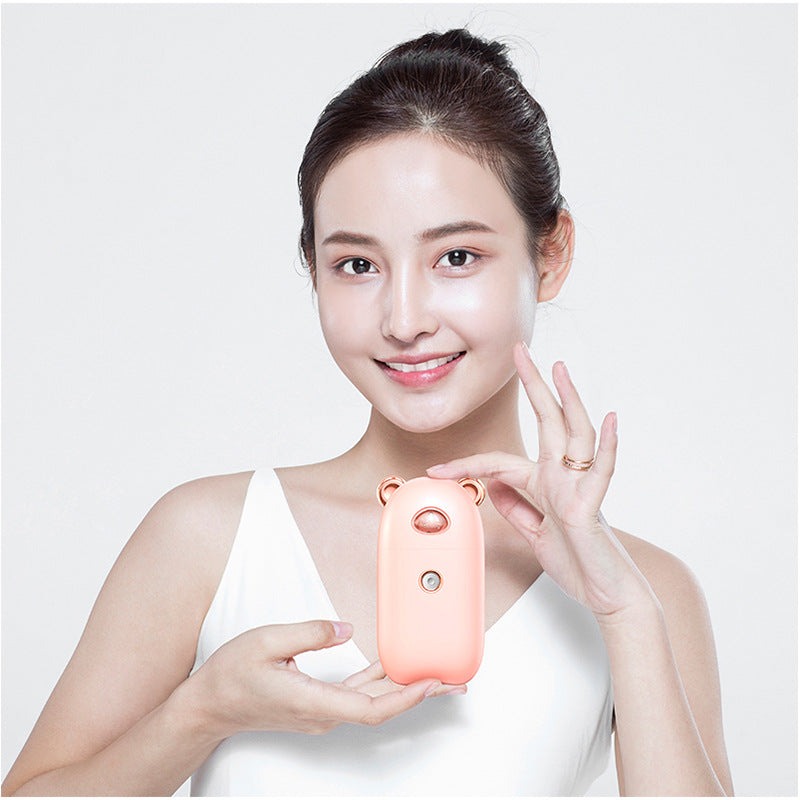 🐾💧 USB Chargeable Portable Hand Humidifier & Face Steamer | Nano Mist Beauty Device