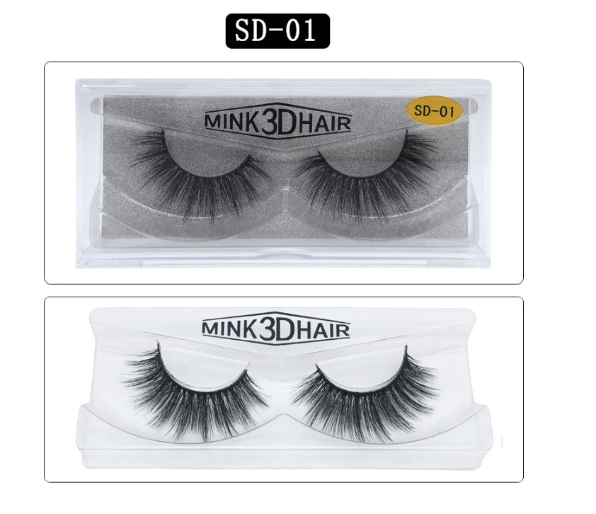 👁️✨ SD Exaggerated 3D Mink Eyelashes – 25MM Dense Stereo False Lash (1 Pair)