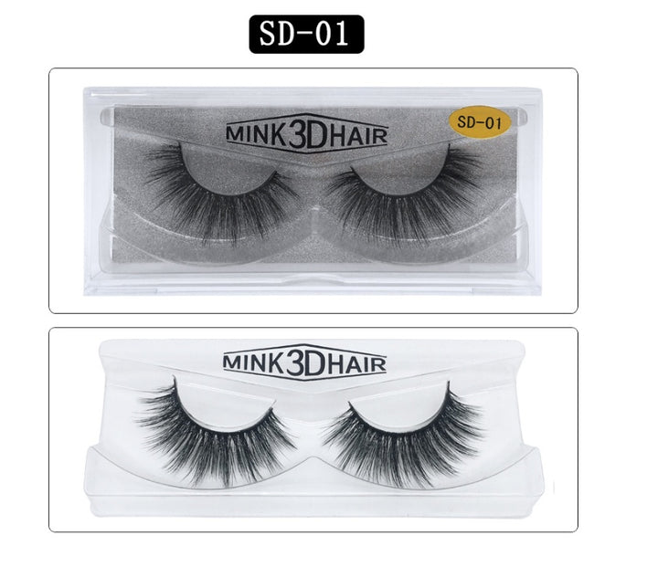 👁️✨ SD Exaggerated 3D Mink Eyelashes – 25MM Dense Stereo False Lash (1 Pair)