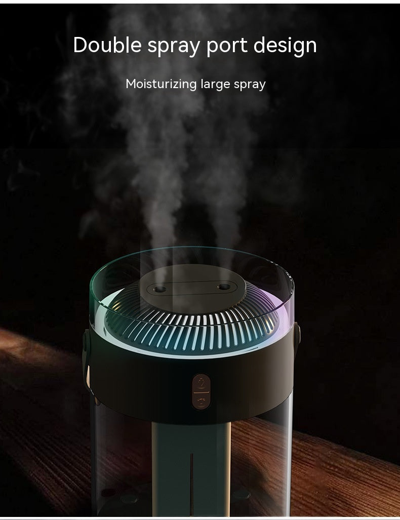 💧🏠 Large-Capacity Double Spray Humidifier | Dual Nozzle Ambient Light Atomizer