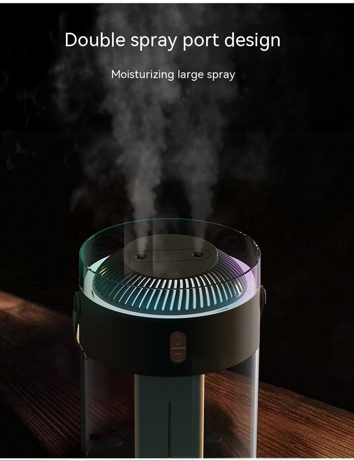 💧🏠 Large-Capacity Double Spray Humidifier | Dual Nozzle Ambient Light Atomizer