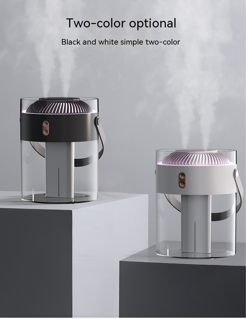 💧🏠 Large-Capacity Double Spray Humidifier | Dual Nozzle Ambient Light Atomizer