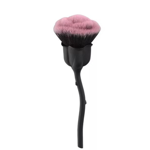 ✨ Rose Face Powder Makeup Brush — Soft Blending Beauty Tool 💄🌹