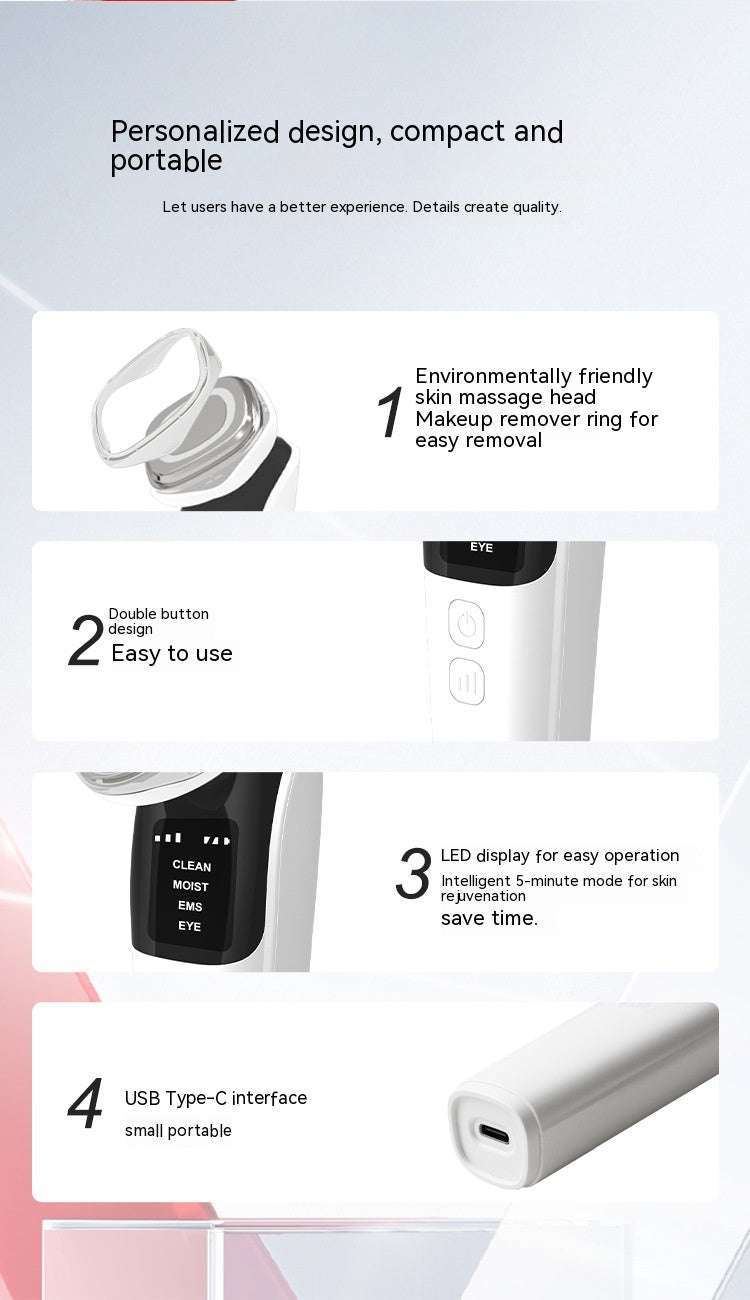 💖🌀 Facial Massage & Cleansing Instrument | Home Beauty Skin Rejuvenation Device