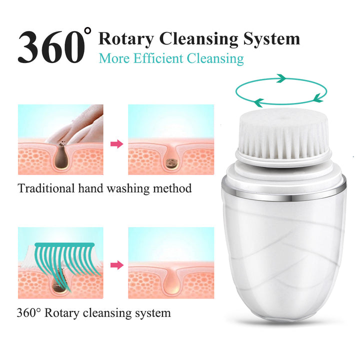💖🧼 3-in-1 Electric Facial Cleanser | Pore Cleaner & Mini Skin Massage Device