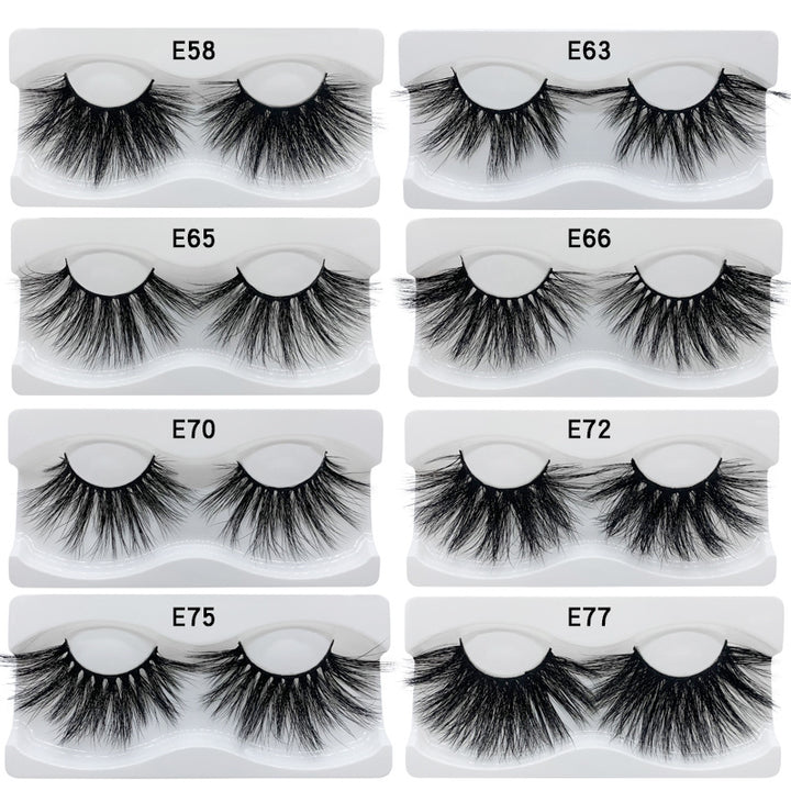 👁️✨ Handmade Eyelashes – 25MM Mink Hair False Lashes (15 Styles)