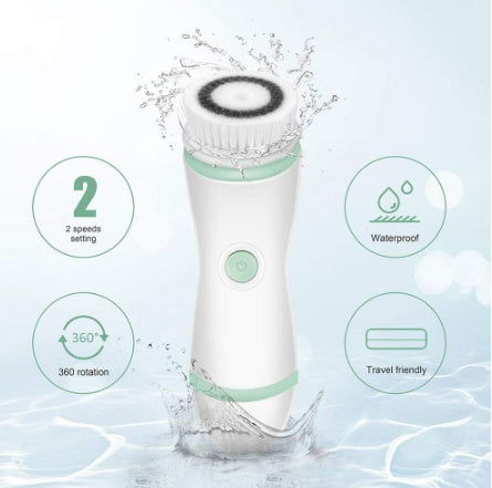 💄🧼 Facial Cleaning Brush | Electric Waterproof Rotating Deep Cleansing System