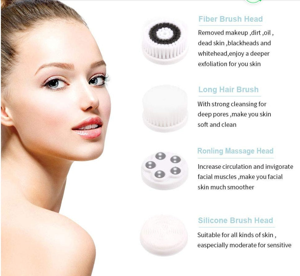💖🧼 Electric Face Washing Brush | Pore Cleaner Ultrasonic Facial Massager