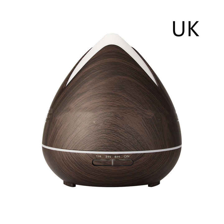 🌿💧 Wood Grain Air Humidifier | Ultrasonic LED Night Light 🌈✨