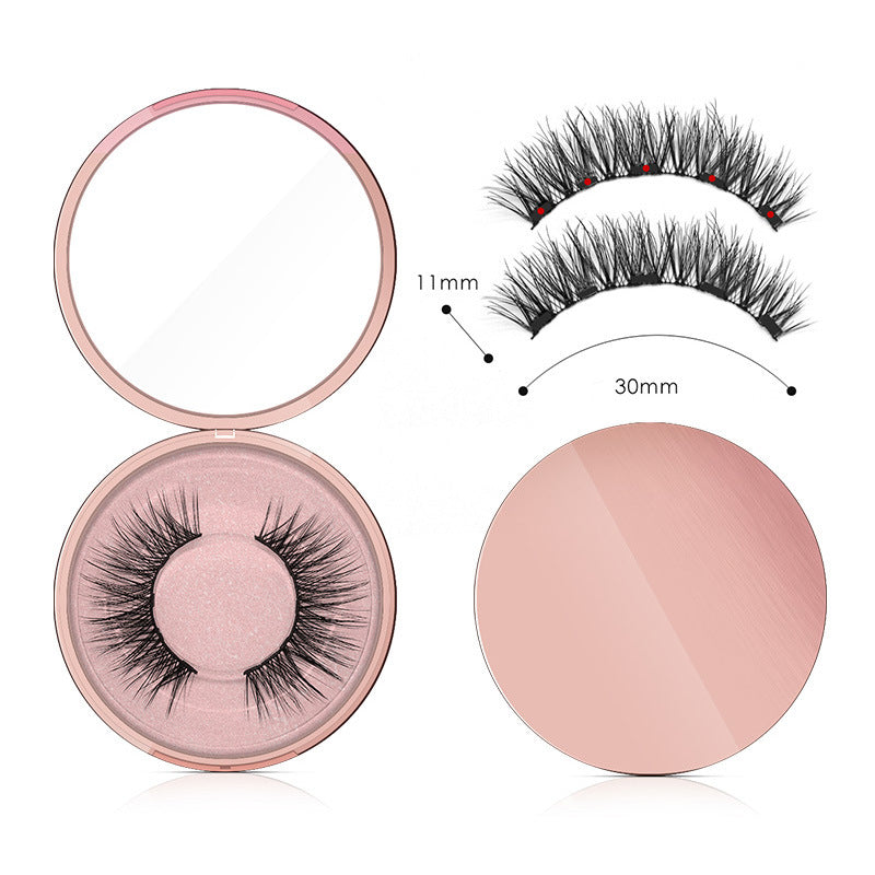 🧲👁️ Natural Long Lasting Magnetic Eyeliner & Magnetic False Eyelashes Set – 5 Pairs with Tweezers & Mirror Case