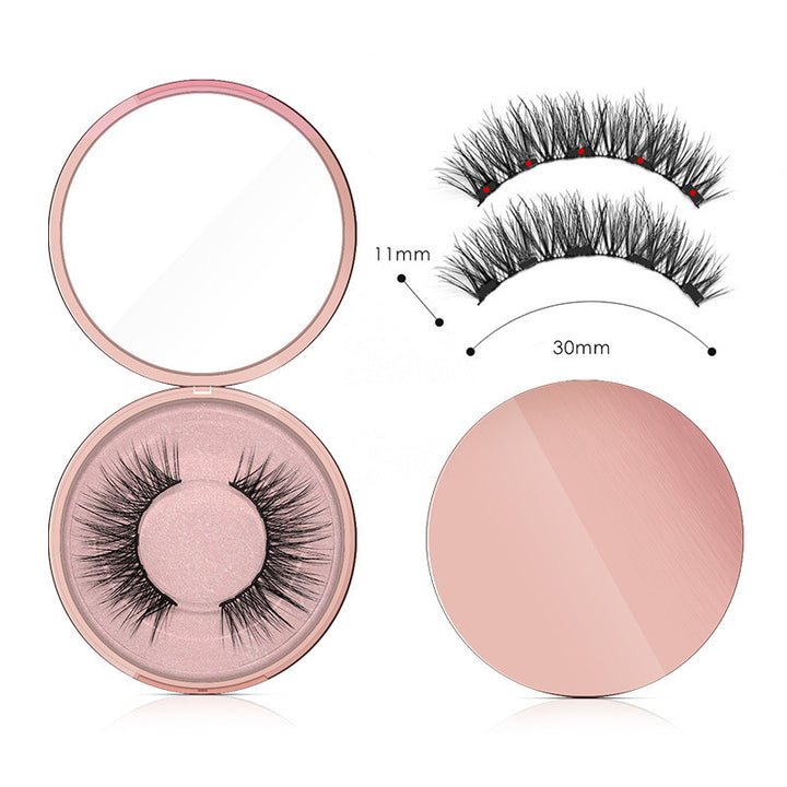 🧲👁️ Natural Long Lasting Magnetic Eyeliner & Magnetic False Eyelashes Set – 5 Pairs with Tweezers & Mirror Case