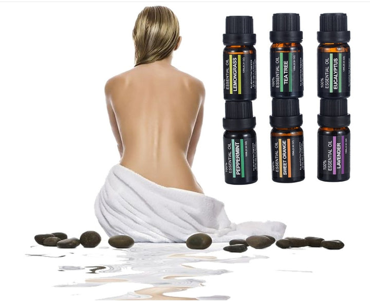 🌿 Lavender 10ml One-way Aromatherapy Massage Oil Set (6 × 10ml)