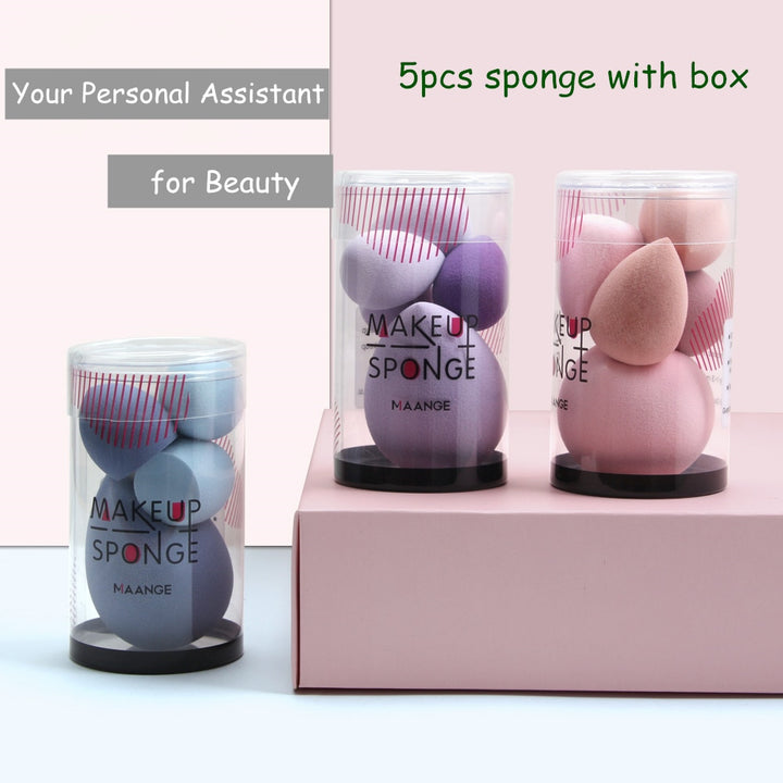 🥚💄 5 Pack Mini Beauty Eggs – Soft Makeup Sponge Set (Wet & Dry Use)