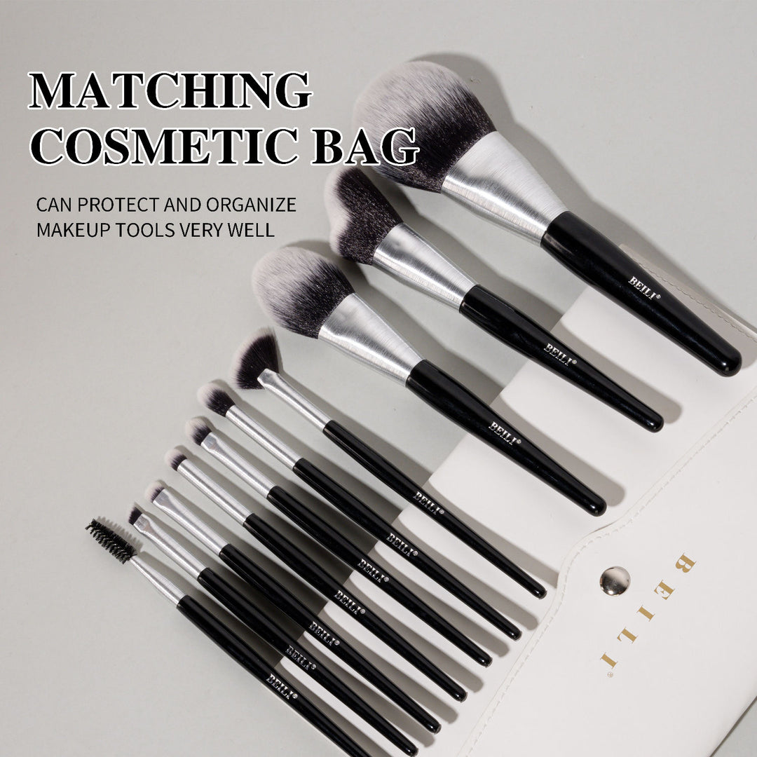 ✨ 10-Piece Professional Makeup Brush Set — New Design Brushed Tube 💄