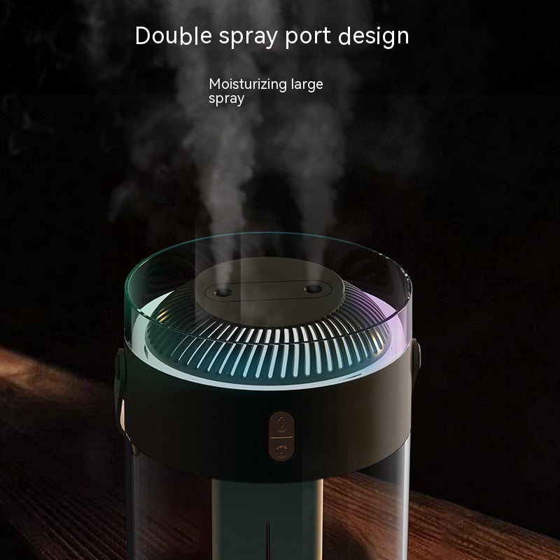 💧🏠 Large-Capacity Double Spray Humidifier | Dual Nozzle Ambient Light Atomizer