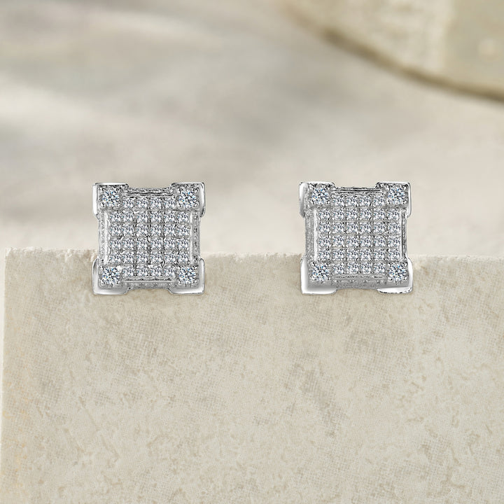 Luxury Minimalist Moissanite Earring Set – Platinum-Plated S925 Silver