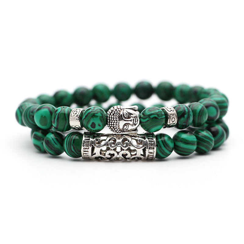 Volcanic Stone & Tiger Eye Bracelet Set