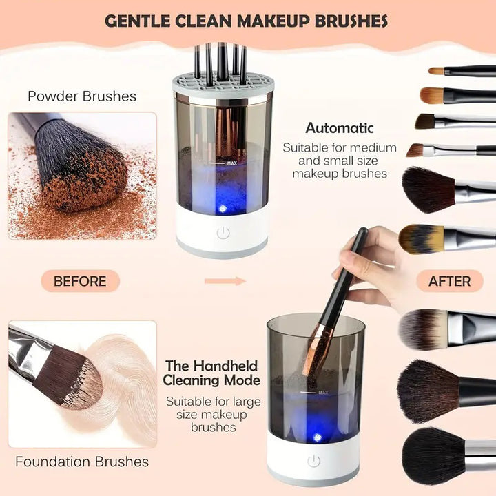 ✨ Automatic Rotating Makeup Brush Cleaner — USB Electric Washing Machine 💄🧼⚡