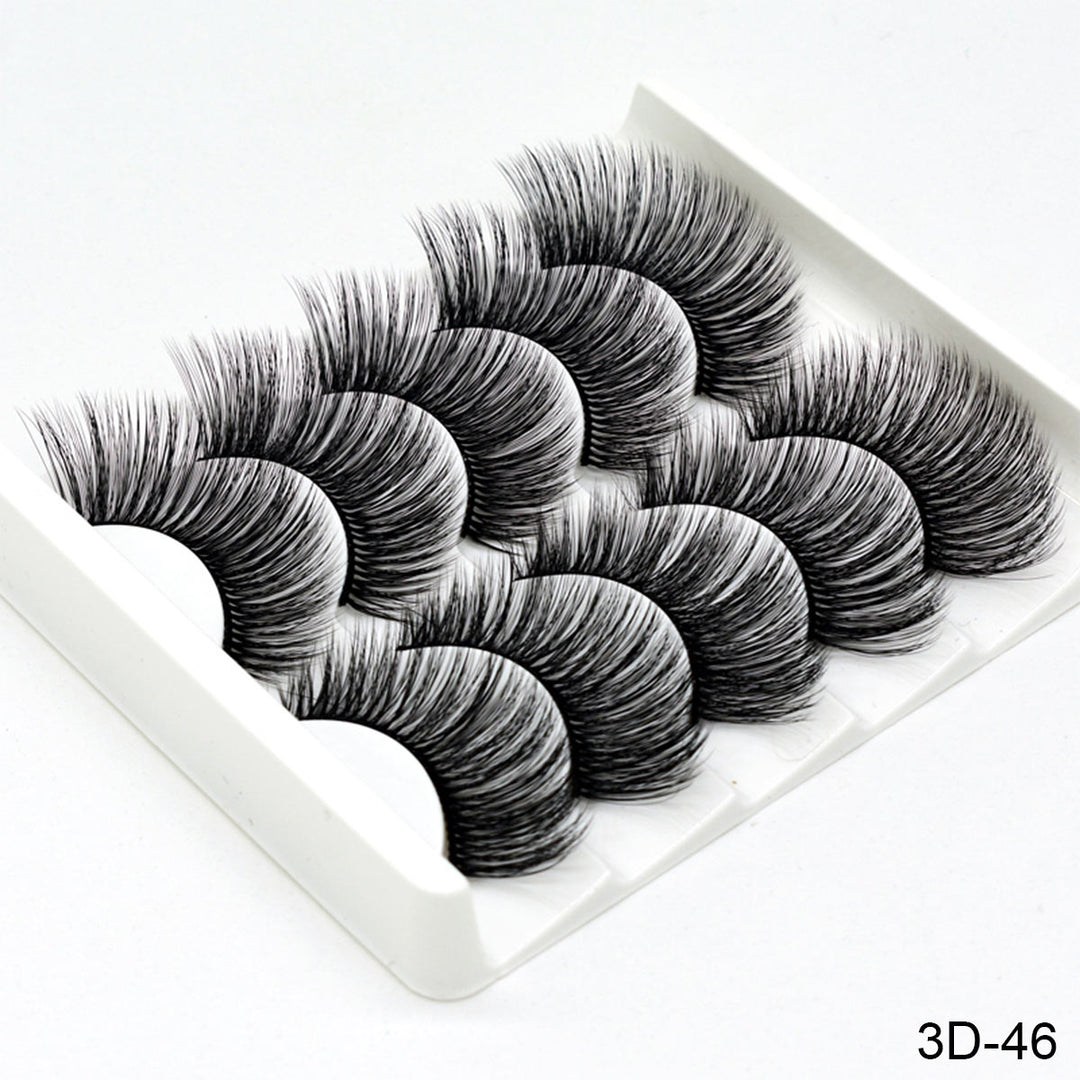 👁️✨ Handmade Chemical Fiber False Eyelashes – Thick 3D Volume Lash Set (Mixed Styles)