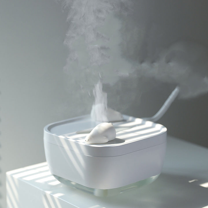 🐻💧 Cute Polar Bear Humidifier | 700ML USB Ultrasonic Mist Maker with Touch Control